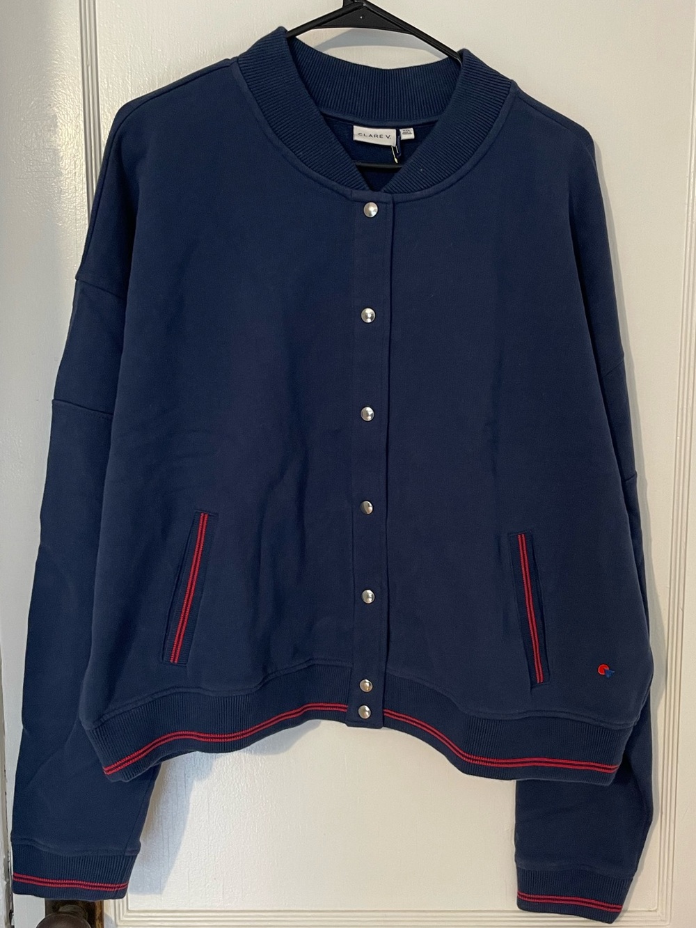 Clare V Le Varsity Snap Bomber Jacket NWT! - Picture 4 of 7
